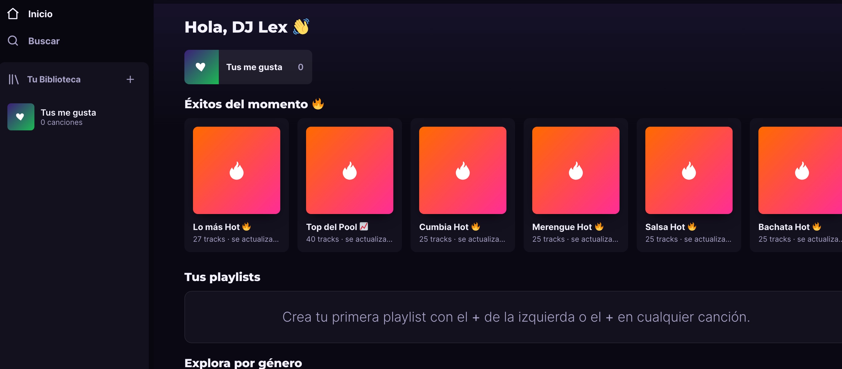 La Cabina estilo Spotify